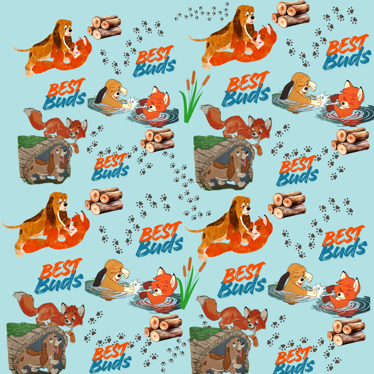 Fox and the hound two piece set