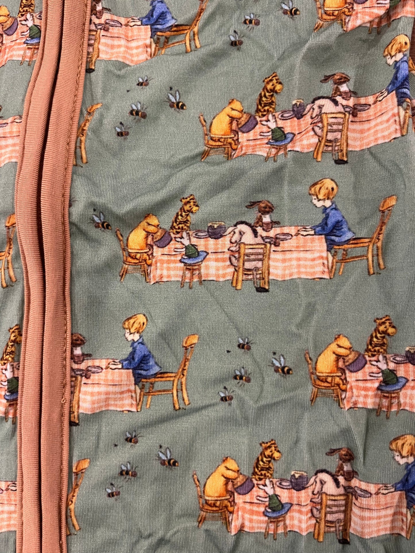 Vintage poohs party bamboo shortie pajamas