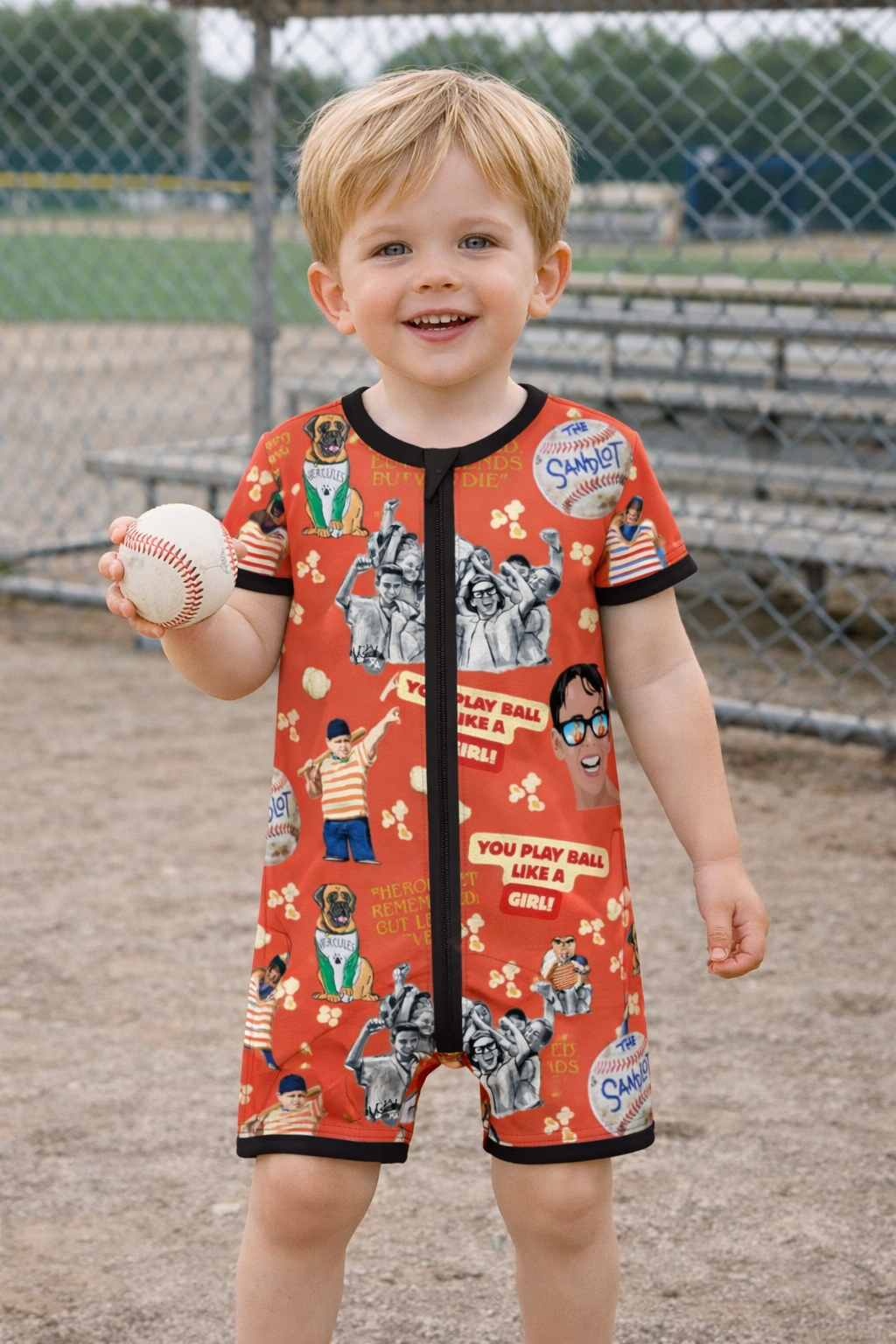 Sandlot bamboo shortie pajamas
