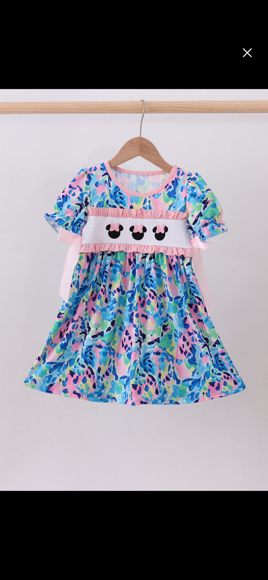 Minnie smocked floral dress