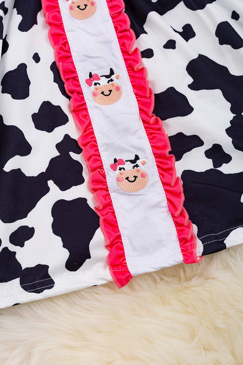 Cow print Applique dress