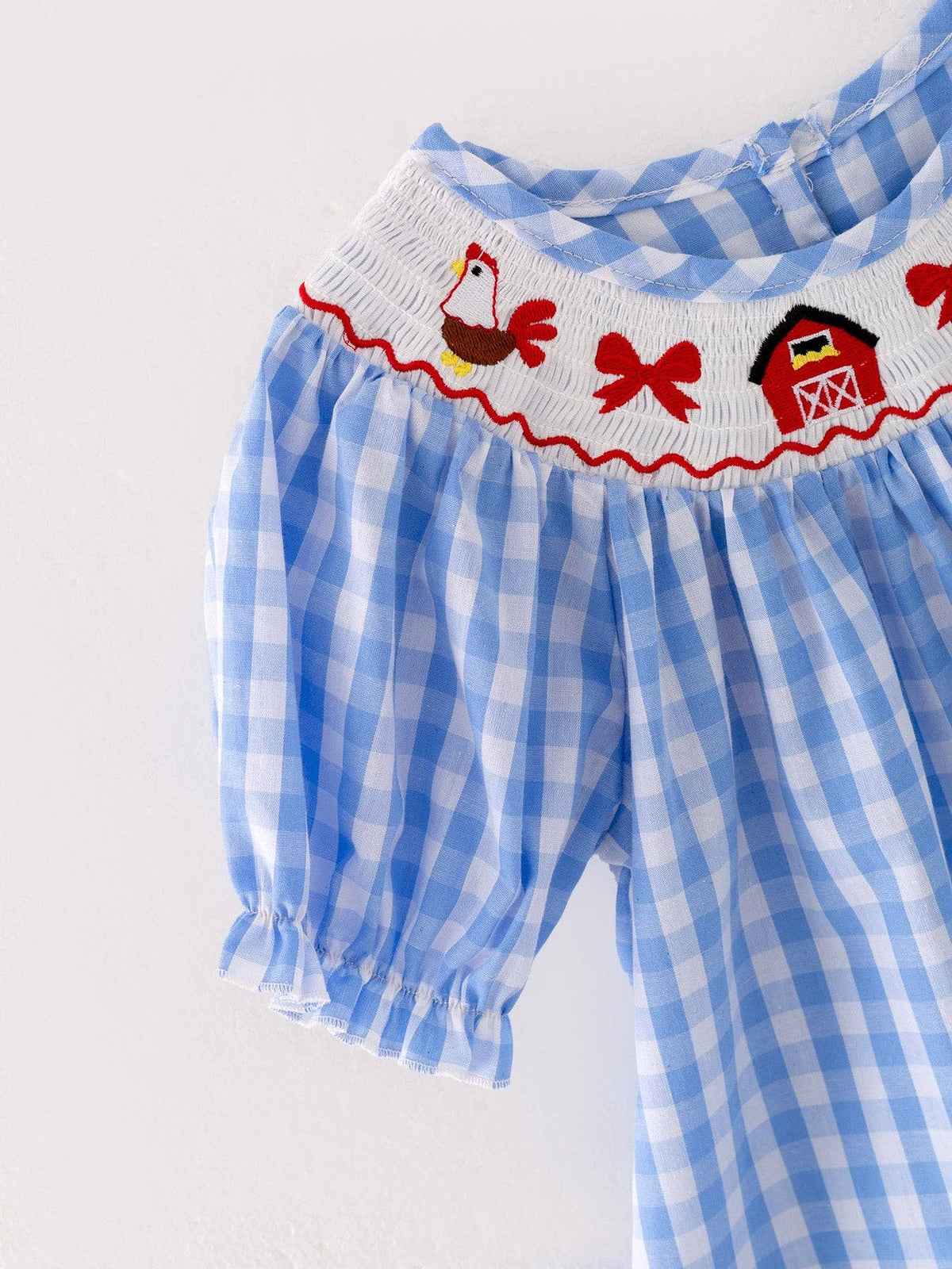 Farm Smocking Embroidered Girls Dress
