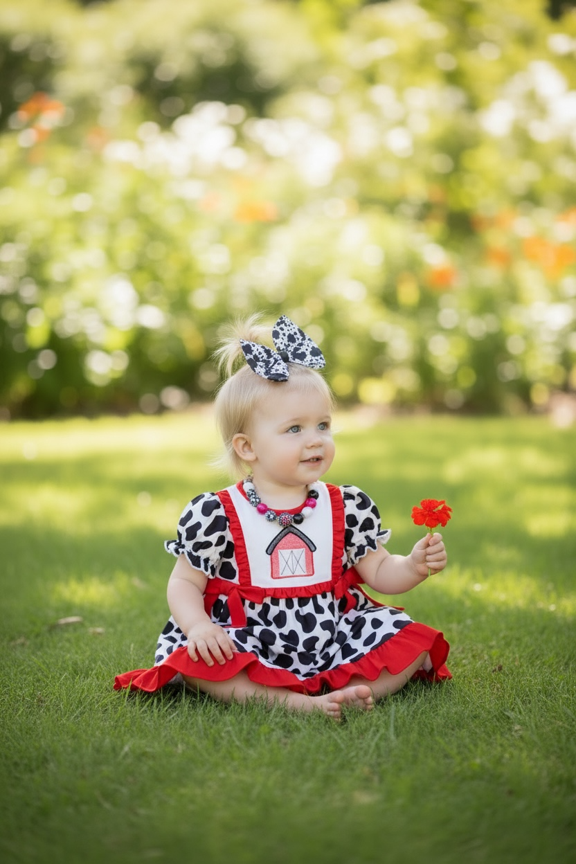 Barn Applique dress