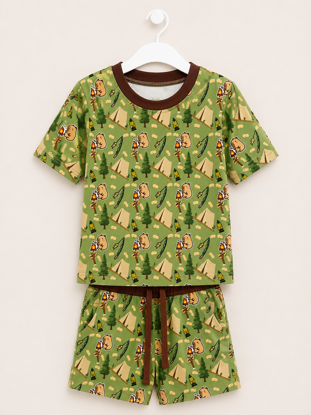 Camping capybara bamboo set