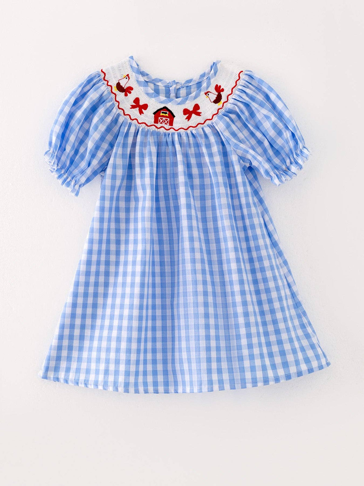 Farm Smocking Embroidered Girls Dress