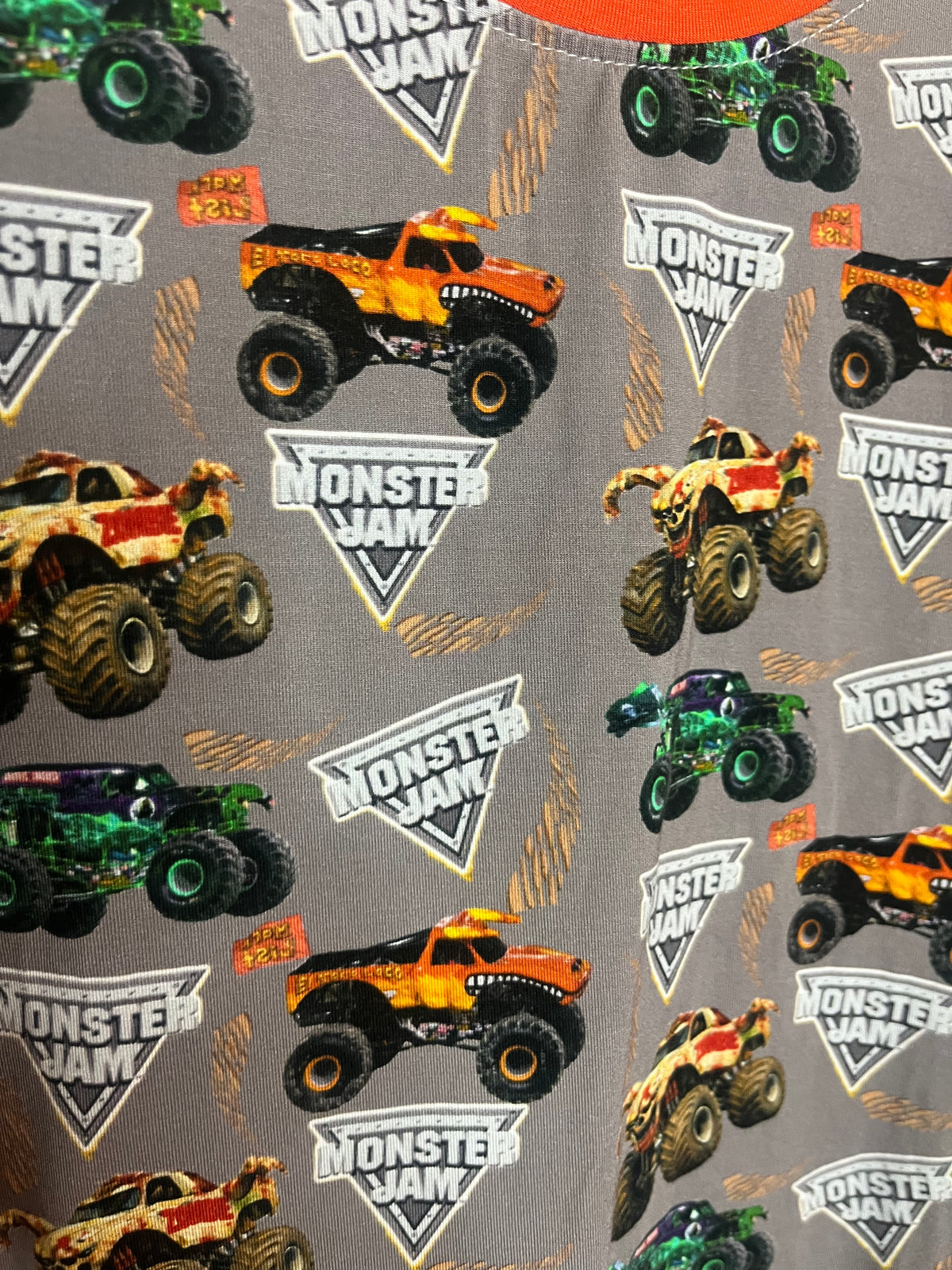 Monster trucks bamboo shorts set