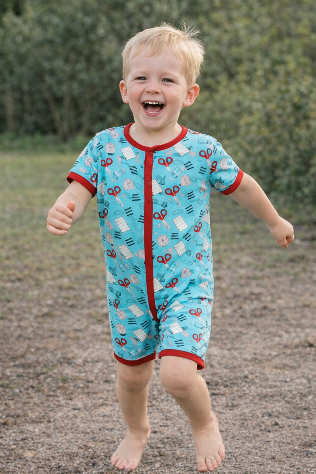 Rock paper scissors bamboo shortie pajamas