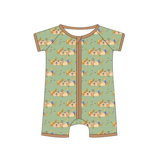Vintage poohs party bamboo shortie pajamas