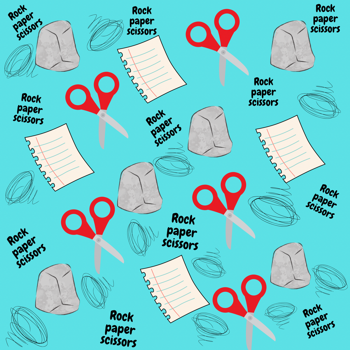 Rock paper scissors bamboo twirl dress