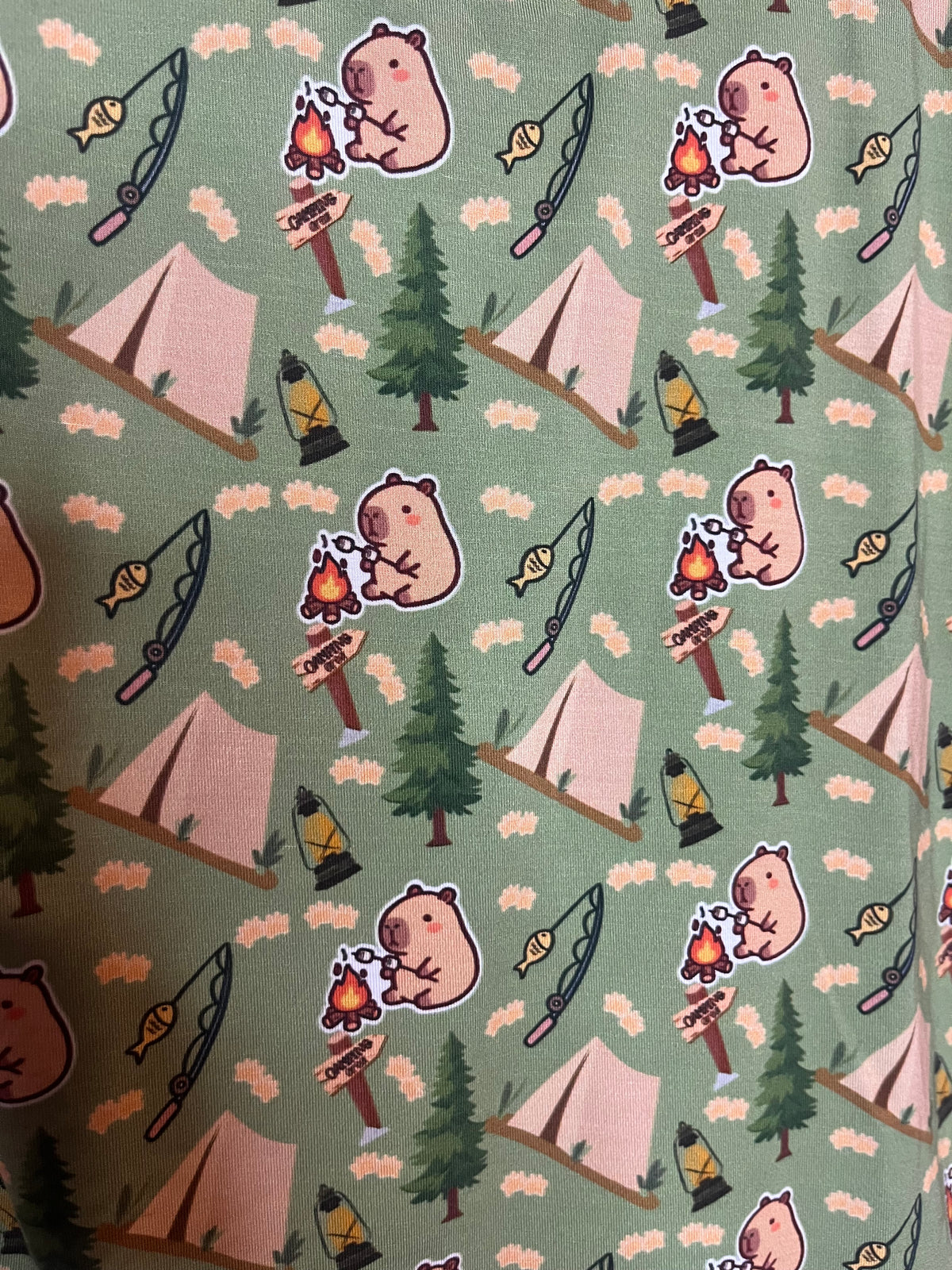 Camping capybara bamboo set