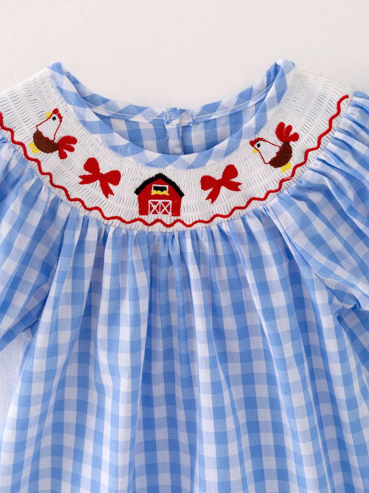 Farm Smocking Embroidered Girls Dress