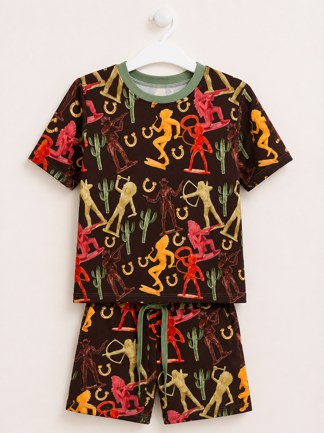 Cowboys and Indians Bamboo shorts set