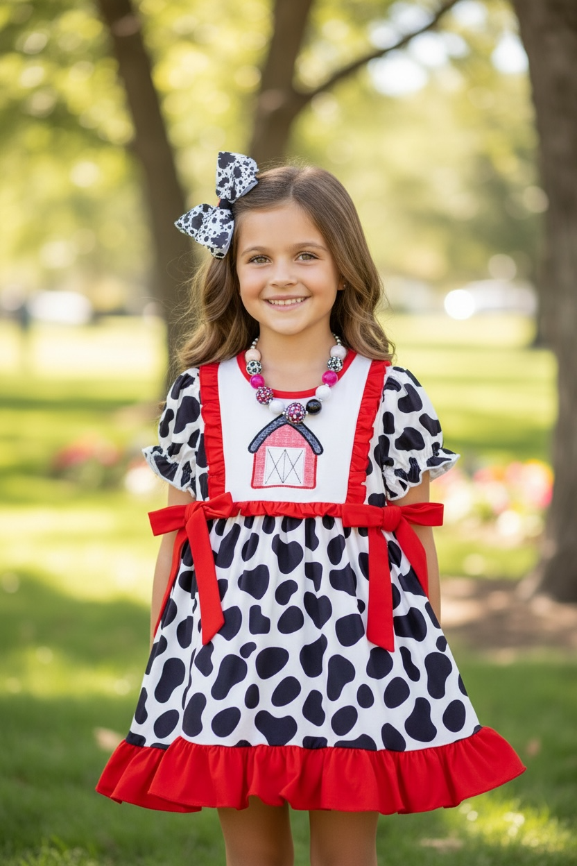 Barn Applique dress