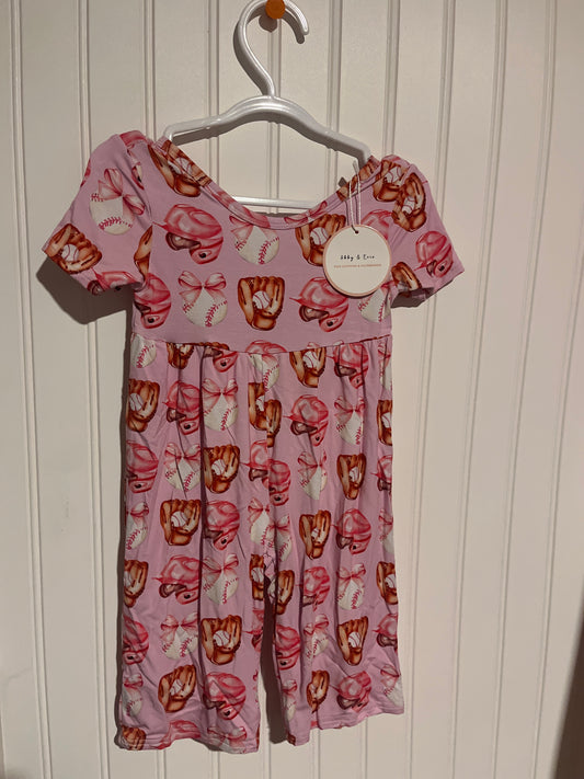 Bamboo baseball romper