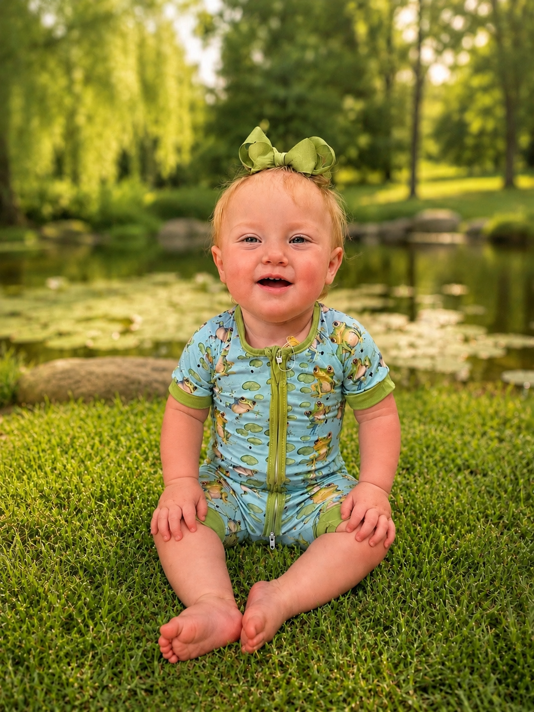 Frog shortie pajamas