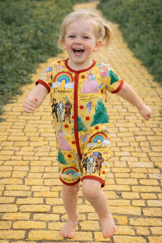 Yellow brick road bamboo shortie pajama