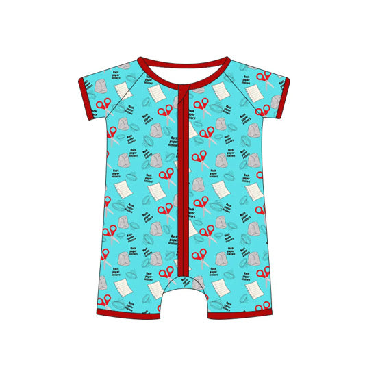 Rock paper scissors bamboo shortie pajamas