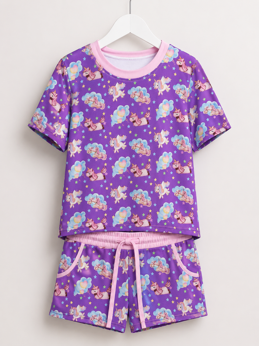 Unicorns and clouds two piece set