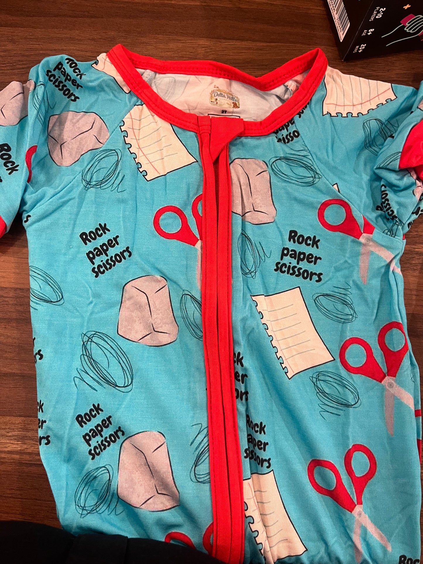 Rock paper scissors bamboo shortie pajamas