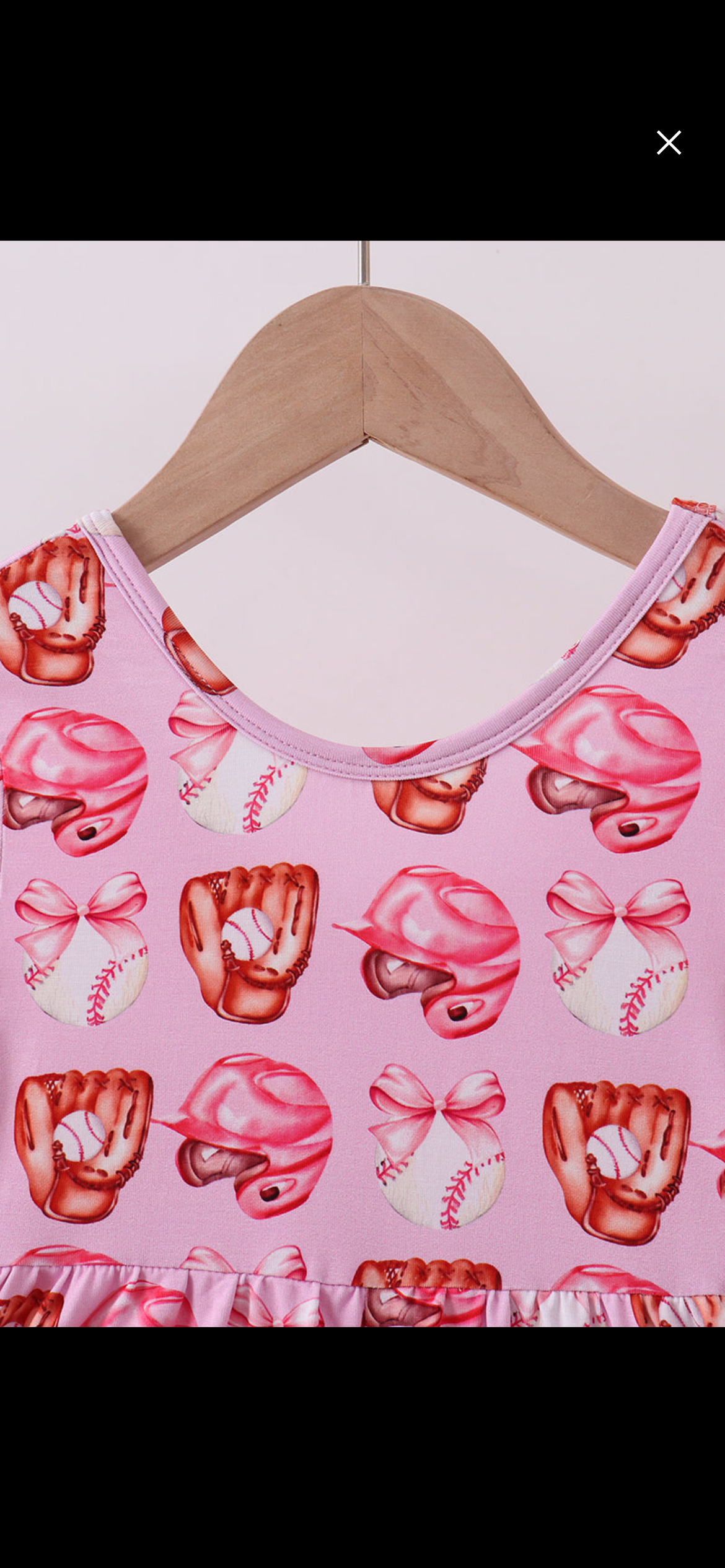 Pink baseball bamboo romper