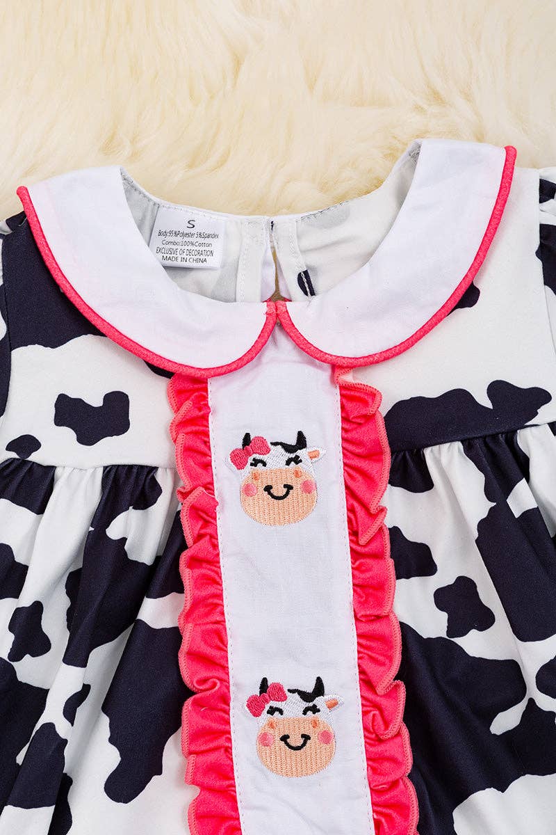 Cow print Applique dress