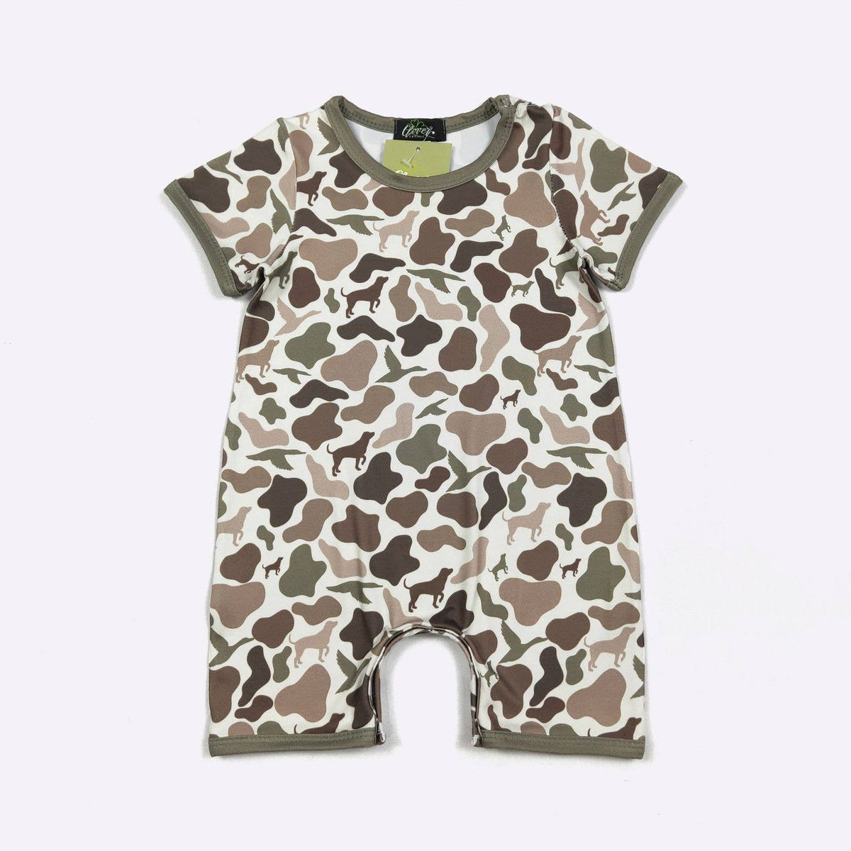 Camo Hound Boy Romper