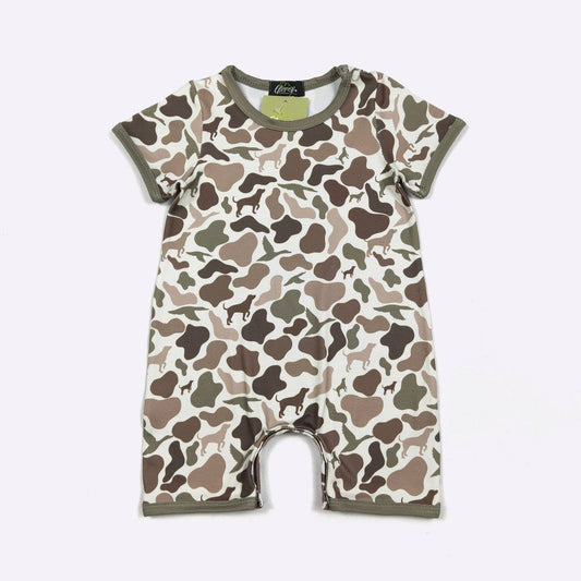 Camo Hound Boy Romper